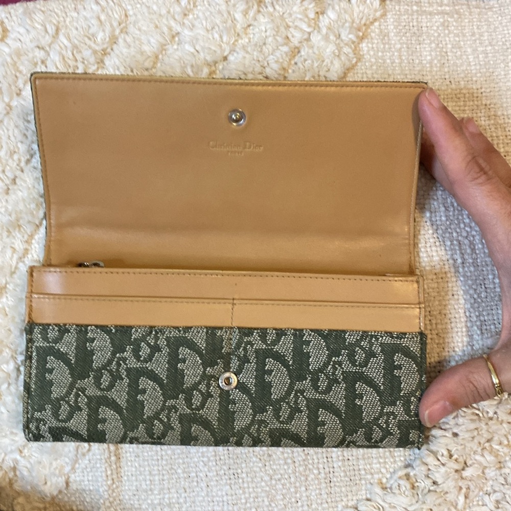 Christian Dior Long Green Trotter Wallet - Picture 2 of 5